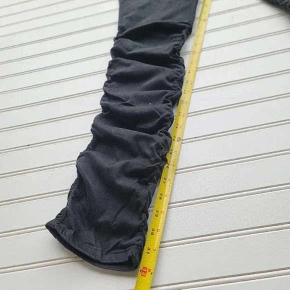 Zana Di Jeans Womens Rutched Leg Skinny Denim Jeans Black Juniors 29x32 Sz 9 - Picture 2 of 9